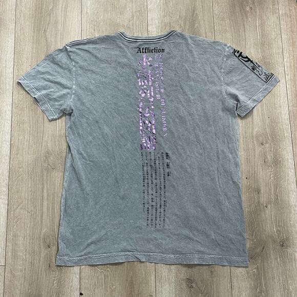 Affliction Heroes & Demons by Horiyoshi III Tee T Shirt Size Large L B4 - Picture 6 of 7